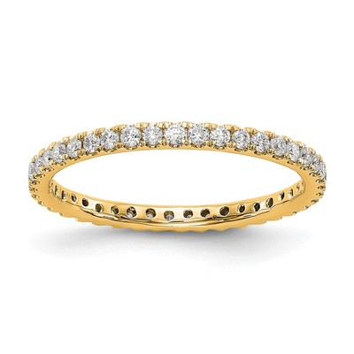 14k 1/2 carat Lab Grown Diamond VS/SI+ G+ Size 6 Shared Prong Eternity Band