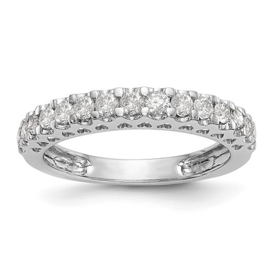14k White Gold 1/2 carat Lab Grown Diamond VS/SI+ G+ Complete Wedding Band