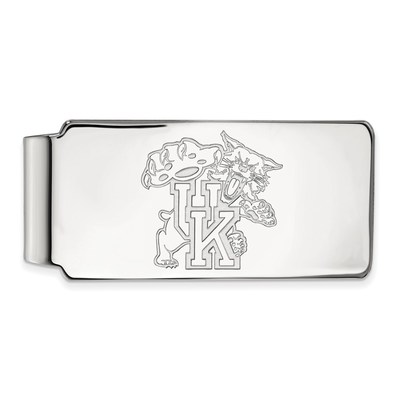 10k White Gold LogoArt University of Kentucky U-K Wildcat Money Clip