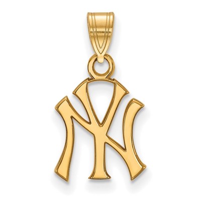 14k Gold MLB LogoArt New York Yankees N-Y Small Pendant