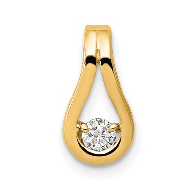 14k 2.8mm VS Diamond Teardrop Shape Slide Pendant