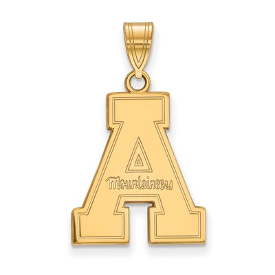 10k Gold LogoArt Appalachian State University Large Pendant