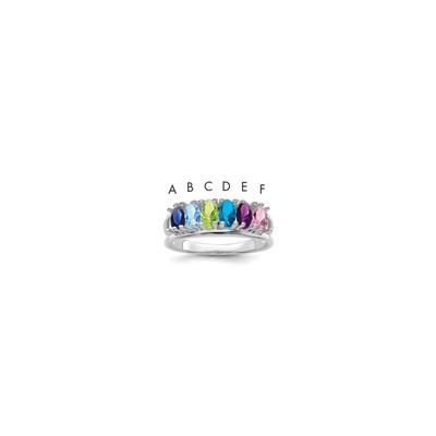 Sterling Silver Rhodium-plated Family Jewelry Mounting