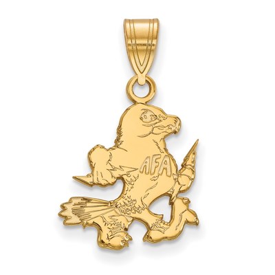10k Gold LogoArt United States Air Force Academy Falcon Medium Pendant