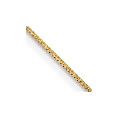 14K 30 inch .5mm Box with Spring Ring Clasp Chain