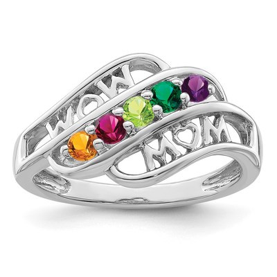 14k White Gold Family Jewelry Ring Mounting