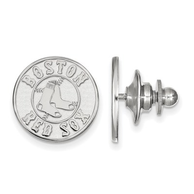 14k White Gold MLB LogoArt Boston Red Sox Pin