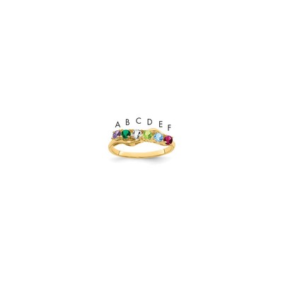 14k Synthetic Family Jewelry Ring