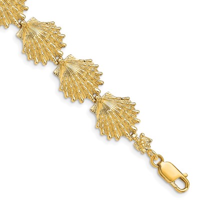 14k Lion's Paw Shell Bracelet