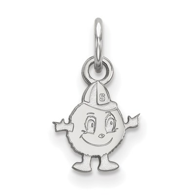 Sterling Silver Rhodium-plated LogoArt Syracuse University Mascot Extra Small Pendant