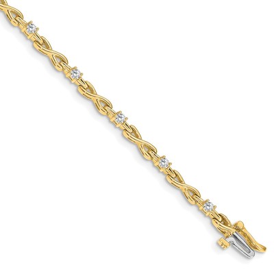 14k AAA Diamond Tennis Bracelet